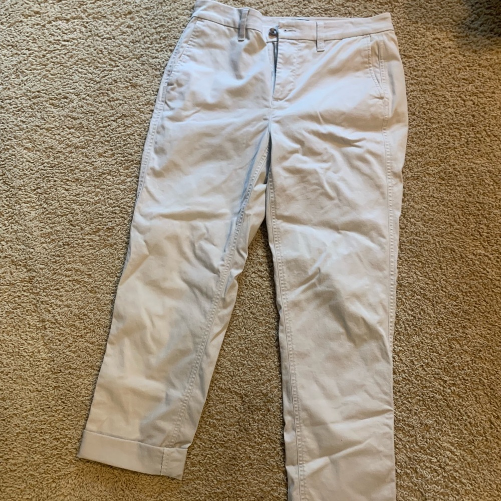 J. Crew Cream Straight Leg Pants
